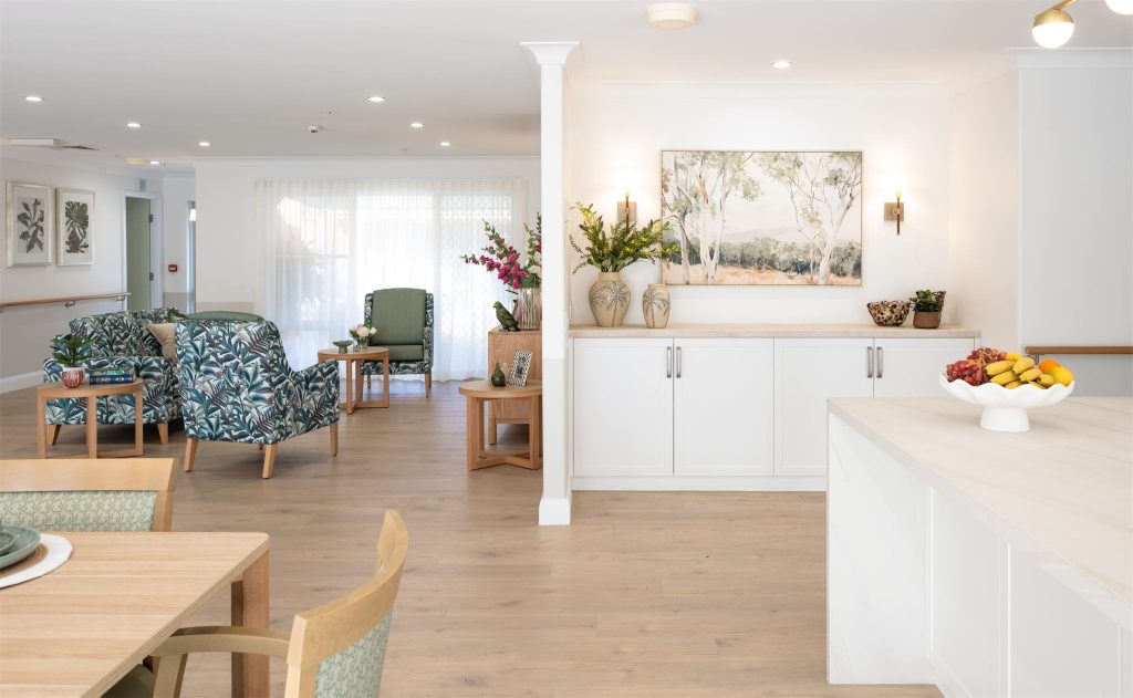 A shared living space furnished in a country-home style